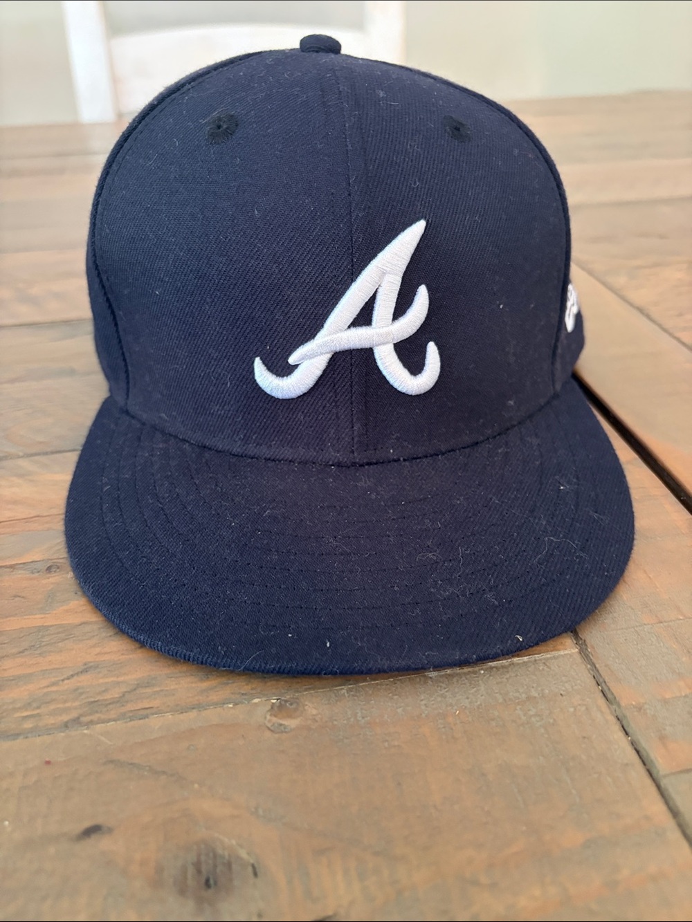 Atlanta 'A' Navy and White Snapback Hat